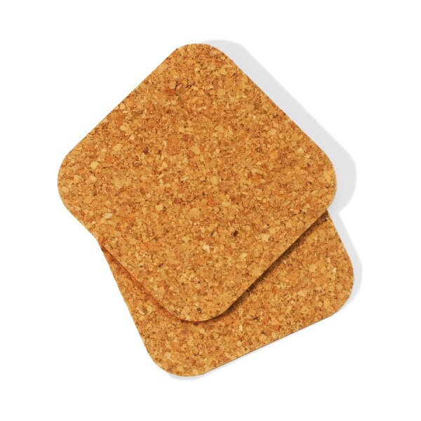 Square cork coaster big grain image